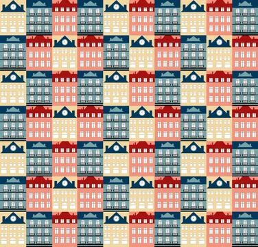 Background building seamless Ilustración de archivo
