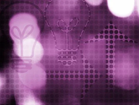 Background - bulb &amp; arrow Stock Illustration