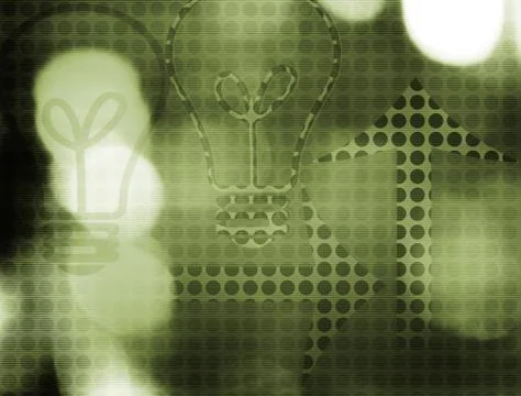 Background - bulb &amp; arrow Stock Photos