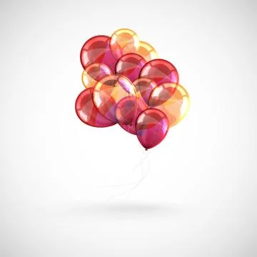 Background with a bunch of multicolored balloons Stock Illustration