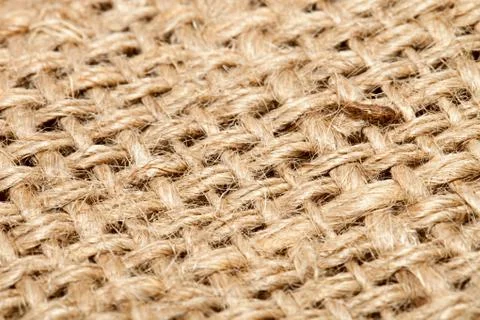 Background of burlap hessian sacking, coarse cloth made of linen Stock Photos