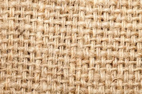 Background of burlap hessian sacking, coarse cloth made of linen Stock Photos