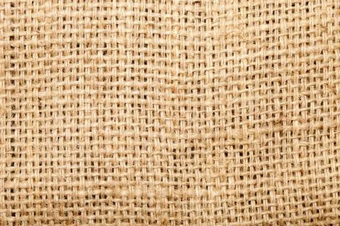 Background of burlap hessian sacking, coarse cloth made of linen Stock Photos