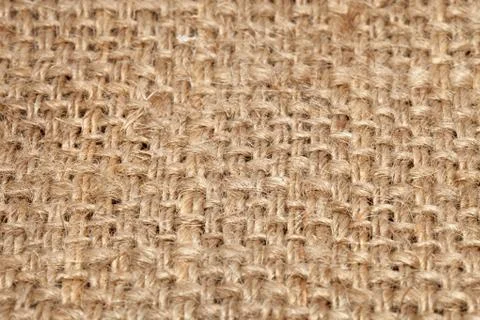 Background of burlap hessian sacking, coarse cloth made of linen Stock Photos