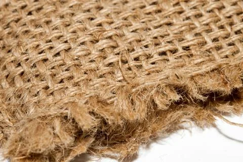 Background of burlap hessian sacking, coarse cloth made of linen Stock Photos