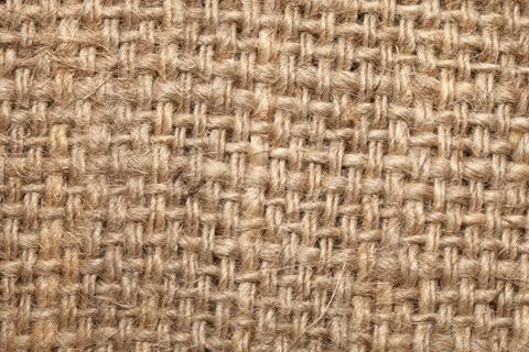 Background of burlap hessian sacking, coarse cloth made of linen Stock Photos