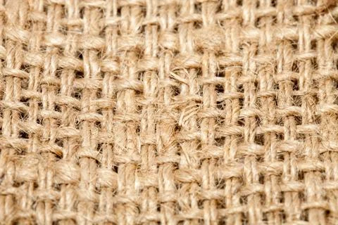 Background of burlap hessian sacking, coarse cloth made of linen Stock Photos