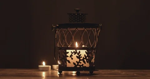 Background with  burning candles Stock Footage 123975822