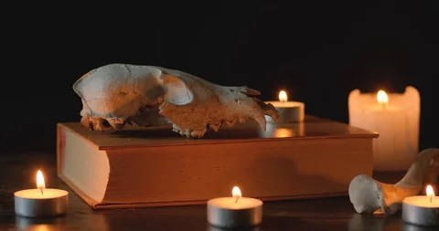 Background with  burning candles Stock Footage 123976878