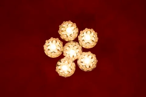 Background burning  lamp, concept lighting Stock Photos