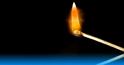 Background Burning Match Stock Footage 108865765