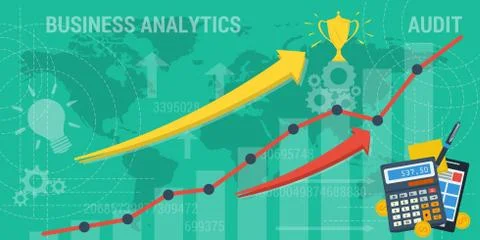 Background BUSINESS ANALYTICS Stock Illustration