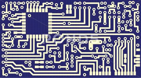 Background for business cards - circuit board Stock Illustration
