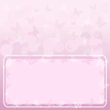 Background, butterflies and frame Stock Illustration
