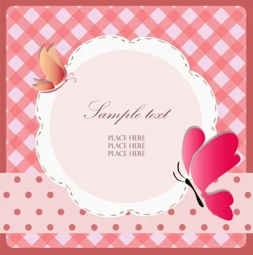 Background with butterflies Stock Illustration