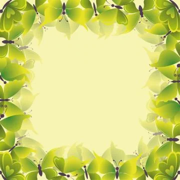 Background with butterflies Stock Illustration