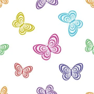 Background, butterflies Stock Illustration