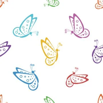 Background, butterflies Stock Illustration