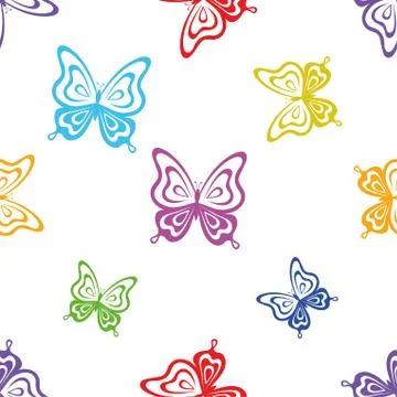 Background, butterflies Stock Illustration