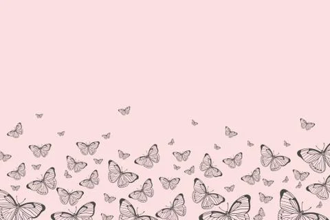 Background with butterflies. Vector background with butterflies Stock Illustration
