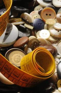 Background of buttons in various sizes . Stock Photos