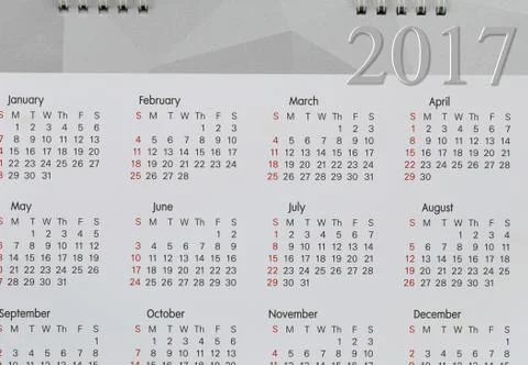 Background of Calendar 2017. Stock-Fotos