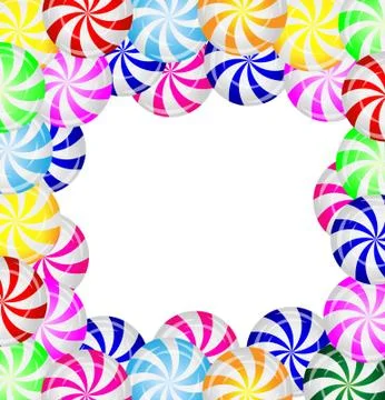 Background from the candies of lollipops Stock Illustration