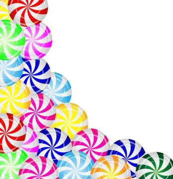 Background from the candies of lollipops Stock Illustration