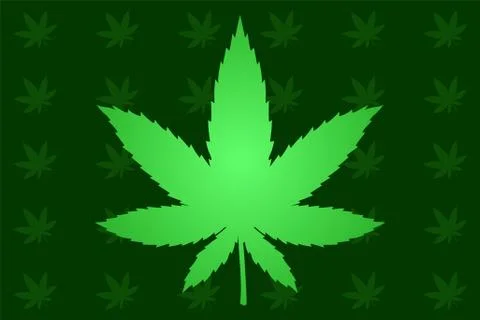 Background with cannabis leaf Stock Illustration