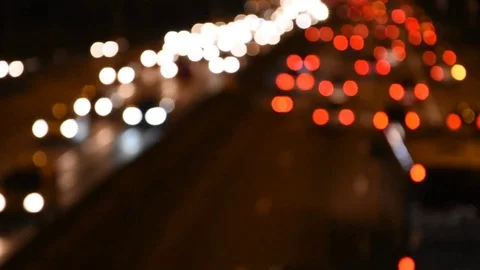 Background with car lights Stock Footage 74465497