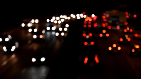 Background with car lights Stock Footage 74467092