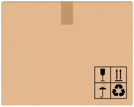 Background cardboard boxes with special characters Stockillustratie