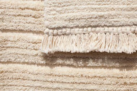 Background of the carpet from the sheep wool at the fair Foto stock