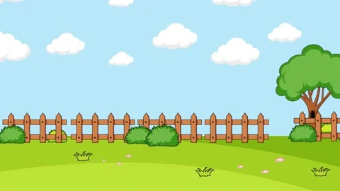 Background cartoon animation 4K for background use with looping clouds 動画素材 238838259
