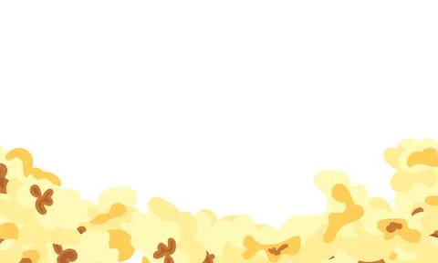 Background cartoon kernels popcorn and pop corn snack. Tasty icon grain maize Stock Illustration