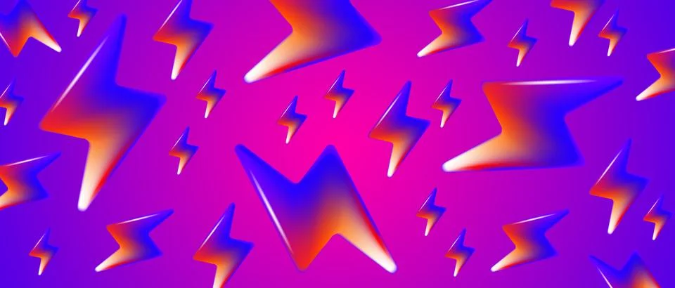 Background with cartoon lightning pattern. Lightning bolt shape pattern  Stock Illustration
