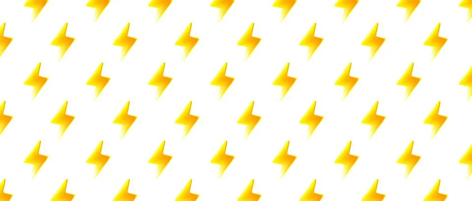 Background with cartoon lightning pattern. Yellow lightning bolt shape pattern Stock Illustration