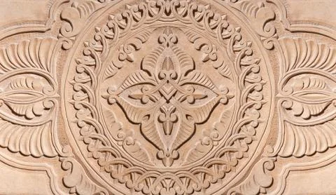 Background carved wall Stock Photos