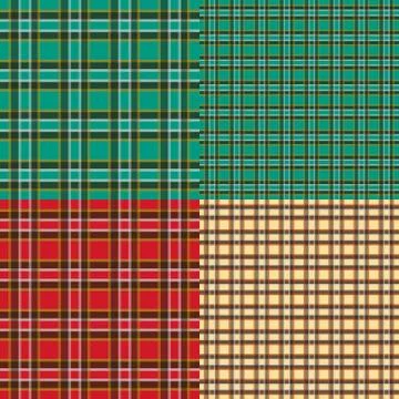 Background in the cell. Seamless texture. Irish and Scottish style. illustr.. Stock Illustration