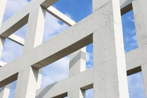 Background cement columns Stock Photos