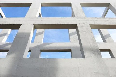 Background cement columns Stock Photos