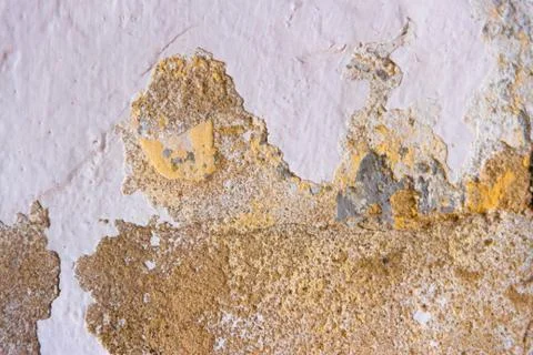 Background with cement wall texture and old paint trail Foto stock