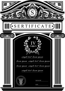 Background for the certificate Stock Illustration