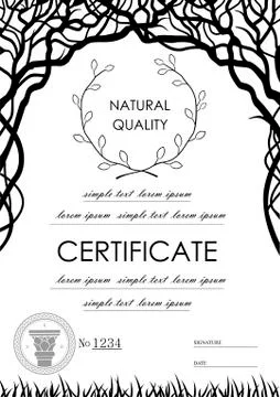 Background for the certificate Stock Illustration