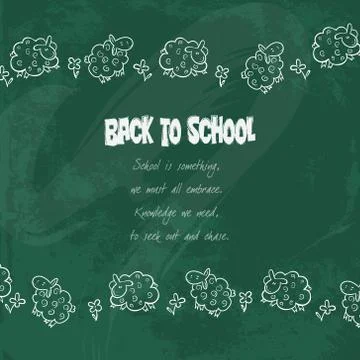 Background On Chalkboard Stock Illustration