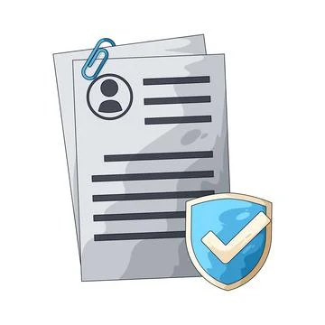 Background check illustration Illustrazione stock