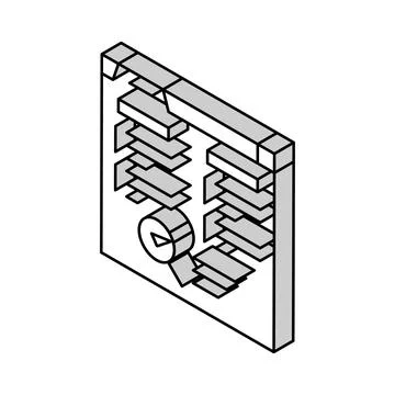 Background check interview job isometric icon vector illustration Stock Illustration