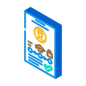 Background check interview job isometric icon vector illustration Illustrazione stock