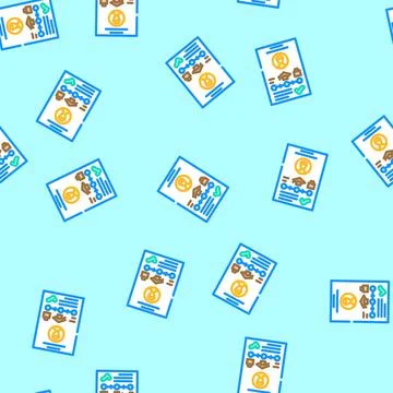 Background check interview job vector seamless pattern Illustrazione stock