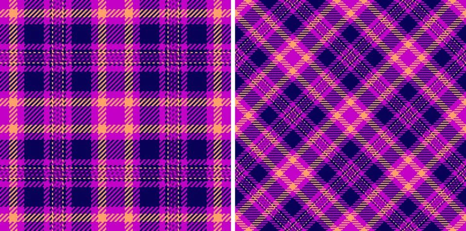 Background check tartan of vector pattern seamless with a fabric textile te.. Stock Illustration